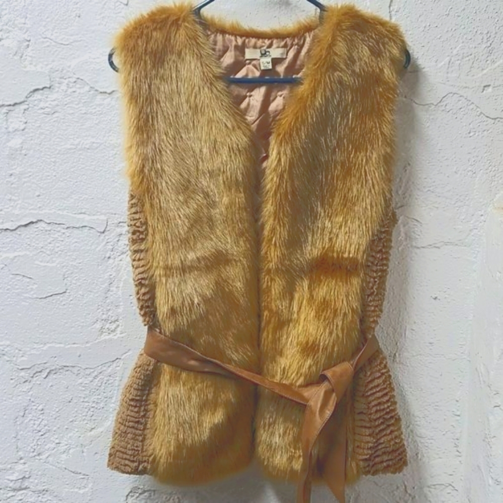 Ya los Angeles Mock Faux Fur Vest